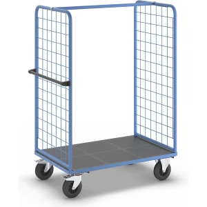 eurokraft pro Etagenwagen mit Gitter-Seitenwänden, Vollgummireifen, Ladefläche 1175 x 800 mm