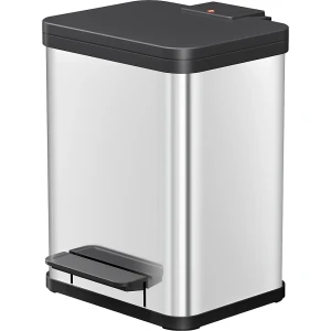 Hailo Tretabfallsammler Öko, duo Plus M, Volumen 2 x 9 l, Edelstahl