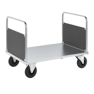 Kongamek Plattformwagen Tragfähigkeit 500 kg, mit 2 Stirnwänden, LxBxH 1200 x 800 x 900 mm, ohne Feststeller