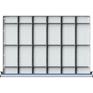 ANKE Einteilungssatz für Schubladen-BxT 900 x 600 mm, ⅙-Teilung, für Fronthöhe 90 - 150 mm