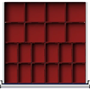 ANKE Kunststoff-Kleinteilekasten, 24teilig, für Schrankbreite 760 mm, für Schubladenhöhe 60 mm