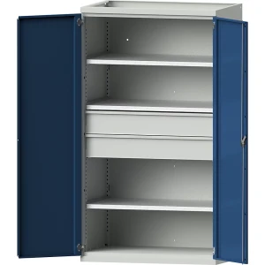 ANKE Schwerlastschrank mit 3 Fachböden, 2 Schubladen, HxBxT 1950 x 1084 x 690 mm