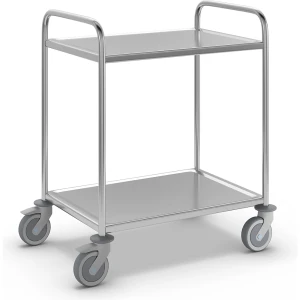 Kongamek Edelstahl-Servierwagen, LxBxH 910 x 590 x 965 mm, mit 2 Etagen