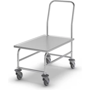Kongamek Edelstahl-Plattformwagen, Tragfähigkeit 100 kg, LxBxH 880 x 500 x 965 mm