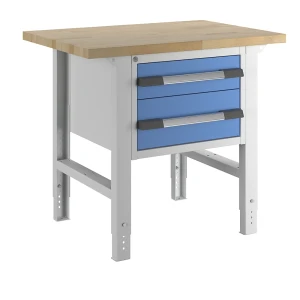 eurokraft pro Werkbank, Baukastensystem Serie 7000, 2 Schubladen, BxT 1000 x 700 mm
