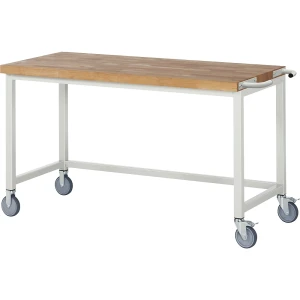 eurokraft pro Fahrbare Werkbank Serie 8000, Gestellbauweise, offenes Rahmengestell, BxT 1500 x 700 mm