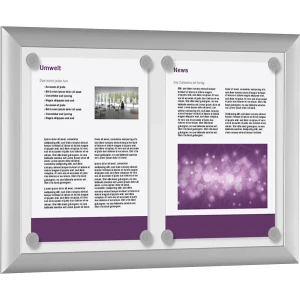 kaiserkraft Quadro para documentos, para 2 x A4, branco puro, Quadro para documentos, para 2 x A4, branco puro. Troca rápida e fácil dos documentos.