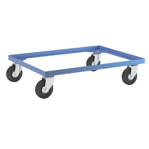 eurokraft pro Chassi rolante em aço , com rodas em borracha maciça, capacidade de carga 250 kg, superfície de carga 810 x 610 mm, Chassi rolante em