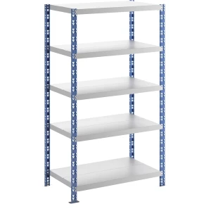 eurokraft basic Universal-Steckregal, stabil, Stahlblechböden, HxBxT 1820 x 1050 x 600 mm, Grundregal