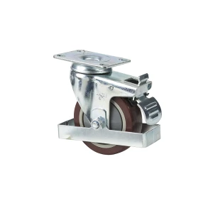 kaiserkraft Roda orientável com imobilizador, para mesa de elevação de fuso 200 kg, Ø 100 mm, Roda orientável com imobilizador, para mesa de elevação
