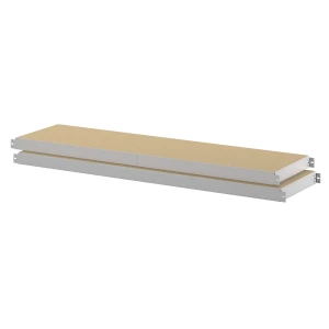 eurokraft basic Prateleira em placa de aglomerado, embalagem de 2 unid. , profundidade 386 mm, largura 1436 mm, Prateleira em placa de aglomerado,