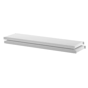 eurokraft basic Prateleira em chapa de aço, embalagem de 2 unid. , profundidade 390 mm, largura 1442 mm, Prateleira em chapa de aço, embalagem de 2