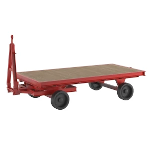 eurokraft pro Schlepperanhänger, Drehschemel-Lenkung, Tragfähigkeit 8 t, Ladefläche 3 x 1,5 m, verkehrsrot