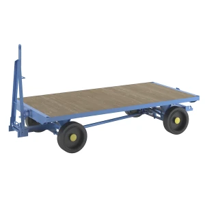 eurokraft pro Schlepperanhänger, Allrad-Achsschemel-Lenkung, Tragfähigkeit 5 t, Ladefläche 2,5 x 1,25 m, lichtblau
