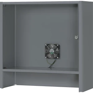 RAU Monitorgehäuse mit integriertem Aktivlüfter, HxBxT 710 x 720 x 300 mm, anthrazit-metallic