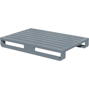 ratioform economy Stahlblechpalette, mit breiten Kufen, LxBxH 1200 x 800 x 160 mm