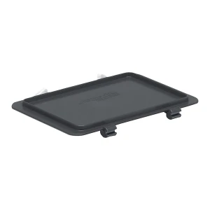 kaiserkraft Tampa de dobradiça para recipientes empilháveis Euro, cinzento escuro, UE 2 unid., CxL 200 x 150 mm, Tampa de dobradiça para recipientes