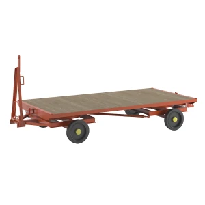kaiserkraft Reboque, direção por travessa giratória dupla de 4 rodas, capacidade de carga 3 t, superfície de carga 3,0 x 1,5 m, rodas em borracha
