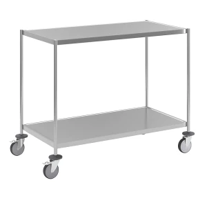 Kongamek Edelstahl-Etagenwagen, verschweißt, LxBxH 1075 x 575 x 900 mm, 2 Etagen