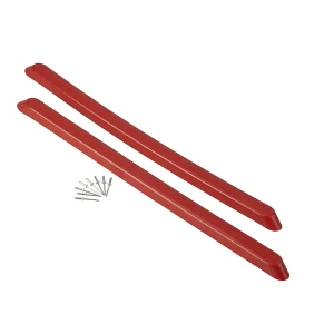 kaiserkraft Patins deslizantes, par, para carro em aço para sacos, vermelho, Patins deslizantes, par, para carro em aço para sacos, vermelho.