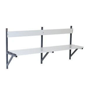 Sypro Wandbank, Aluminiumleisten / Edelstahlgestell, Länge 1500 mm, anthrazitgrau