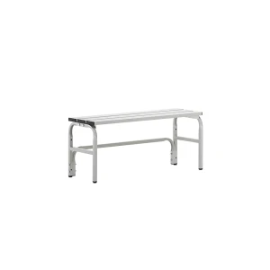 Sypro Umkleidebank aus Edelstahl, HxT 450 x 350 mm, Länge 1015 mm, lichtgrau