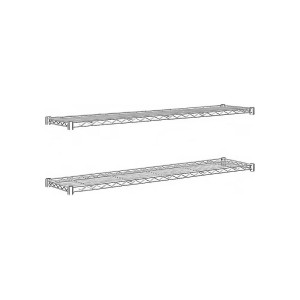 kaiserkraft Prateleira para estante gradeada em arame de aço, cromada, carga por prateleira 100 kg, largura 1520 mm, profundidade 360 mm, embalagem de