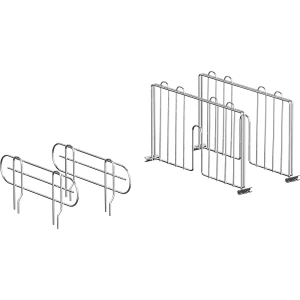 kaiserkraft Conjunto de divisórias de estante e limitadores laterais, para profundidade 360 mm, cromado, 2 x 2 unid., Conjunto de divisórias de