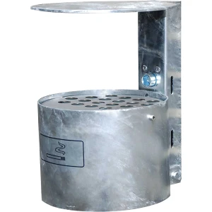 kaiserkraft Cinzeiro de parede, capacidade 4 l, AxØ 290 x 200 mm, galvanizado a fogo, Cinzeiro de parede, capacidade 4 l, AxØ 290 x 200 mm,