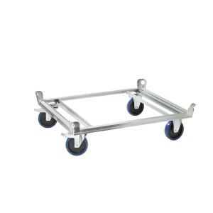 eurokraft pro Fahrgestell aus Stahl, für Industriepaletten, Tragfähigkeit 1000 kg, Ladehöhe 280 mm, verzinkt, ab 10 Stk