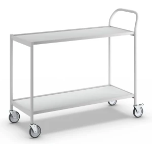 HelgeNyberg Tischwagen, 2 Etagen, LxB 1000 x 420 mm, grau/grau