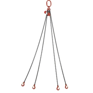kaiserkraft Corrente de fixação GK8, capacidade de carga 2360 kg, espessura da corrente 6 mm, com redução, comprimento útil 2 m, 4 correntes, Corrente