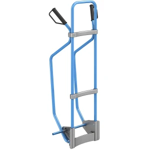 eurokraft pro Sackkarre, Rahmen, Tragfähigkeit 200 kg, mit Gleitkufen, lichtblau RAL 5012