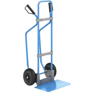 eurokraft pro Sackkarre mit Kufen, blau, Schaufel-BxT 450 x 350 mm, blau, Luftbereifung, ab 2 Stk
