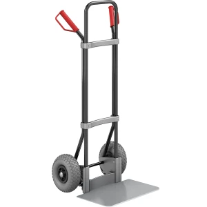 eurokraft pro Sackkarre, schwarz, Schaufel-BxT 450 x 350 mm, verzinkt, PU-Bereifung, ab 5 Stk