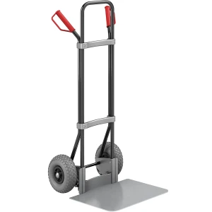 eurokraft pro Sackkarre, schwarz, Schaufel-BxT 450 x 500 mm, verzinkt, PU-Bereifung, ab 2 Stk