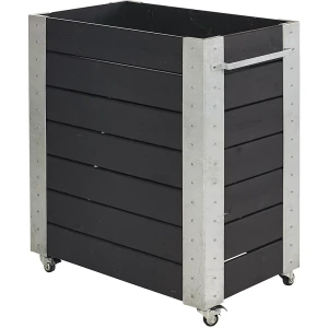 Pflanzkasten mit Rollen, HxBxT 950 x 870 x 500 mm, schwarz kaiserkraft