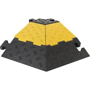 Moravia Kabelbrücke, Höhe 50 mm, Winkelstück, links, LxBxH 590 x 570 x 50 mm, schwarz
