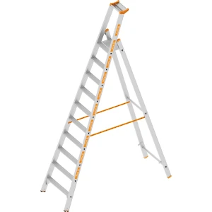 Layher Stufen-Stehleiter, einseitig begehbar, 10 Stufen inkl. Plattform