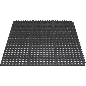 Miltex Industrie-Arbeitsplatzmatte, Allroundmatte Yoga Octa Basic, 900 x 900 mm, gelochte Oberfläche
