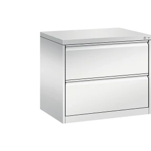 C+P Hängeregistraturschrank ACURADO, 2-bahnig, 2 Schübe, lichtgrau