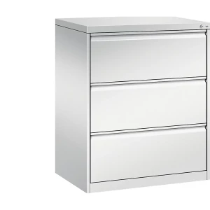 C+P Karteikartenschrank ACURADO, 2-bahnig, 3 Schübe, lichtgrau