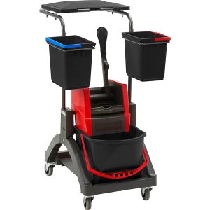 Vermop Carrinho de limpeza MISTRAL , CxLxA 630 x 600 x 990 mm, 1 balde de 17 l, 2 baldes de 6 l, Carrinho de limpeza MISTRAL, CxLxA 630 x 600 x 990
