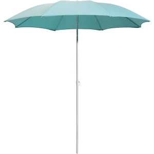 Sonnenschirm, rundes Design, Ø 2000 mm, Gestell weiß, aqua kaiserkraft