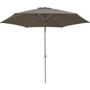 kaiserkraft Guarda-sol, design angular, Ø 3000 mm, armação em alumínio, taupe, Guarda-sol, design angular, Ø 3000 mm, armação em alumínio, taupe.