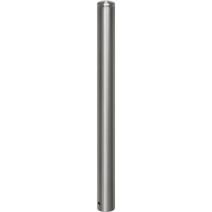 kaiserkraft Poste de barreira em aço inoxidável, com tampa, encaixe de solo para encastrar em betão, Ø 102 mm, Poste de barreira em aço inoxidável,