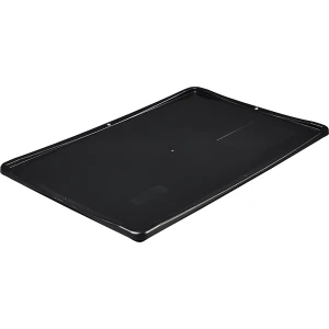 kaiserkraft Tampa para recipiente Euronorm, CxL exterior 400 x 300 mm, preto, Tampa para recipiente Euronorm, CxL exterior 400 x 300 mm, preto.