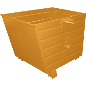eurokraft pro Kippbehälter, stapelbar, Volumen 0,7 m³, gelborange RAL 2000