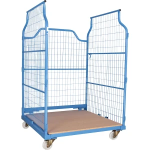eurokraft pro Universal-Corlette® mit Vergitterung, Typ 1200, lichtblau, HxBxT 1850 x 1200 x 1150 mm, ab 50 Stk