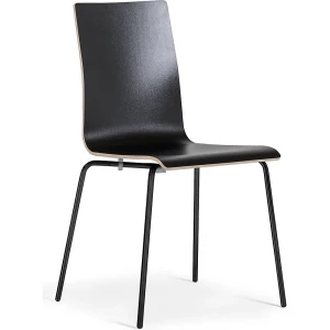 Schalenstuhl Alma, stapelbar, VE 4 Stk, schwarz/schwarz kaiserkraft